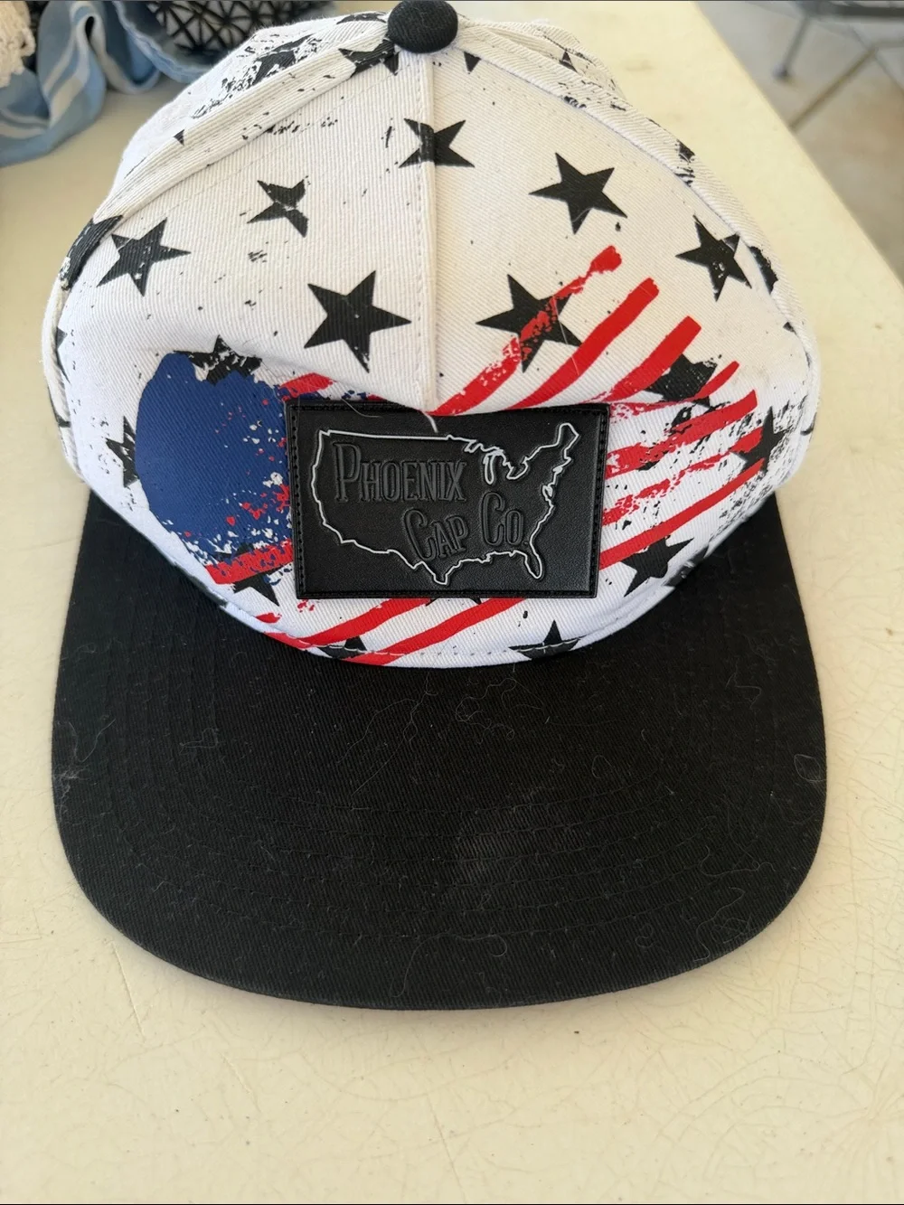 Phoenix Cap Co. Kids' Stars & Stripes Snapback Hat - White/Black/Red/Blue